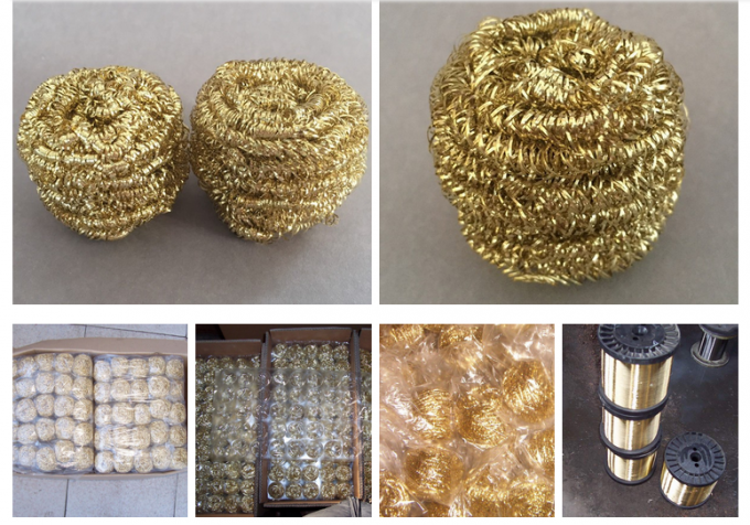 Heavy Duty Brass Scouring Pads No Peculiar Smell For Kitchen Cleaning