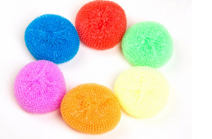 Anti Mildew Plastic Wire Dishwasher Scrubber , Plastic Pot Scourers With 3 Years Long Lifetime