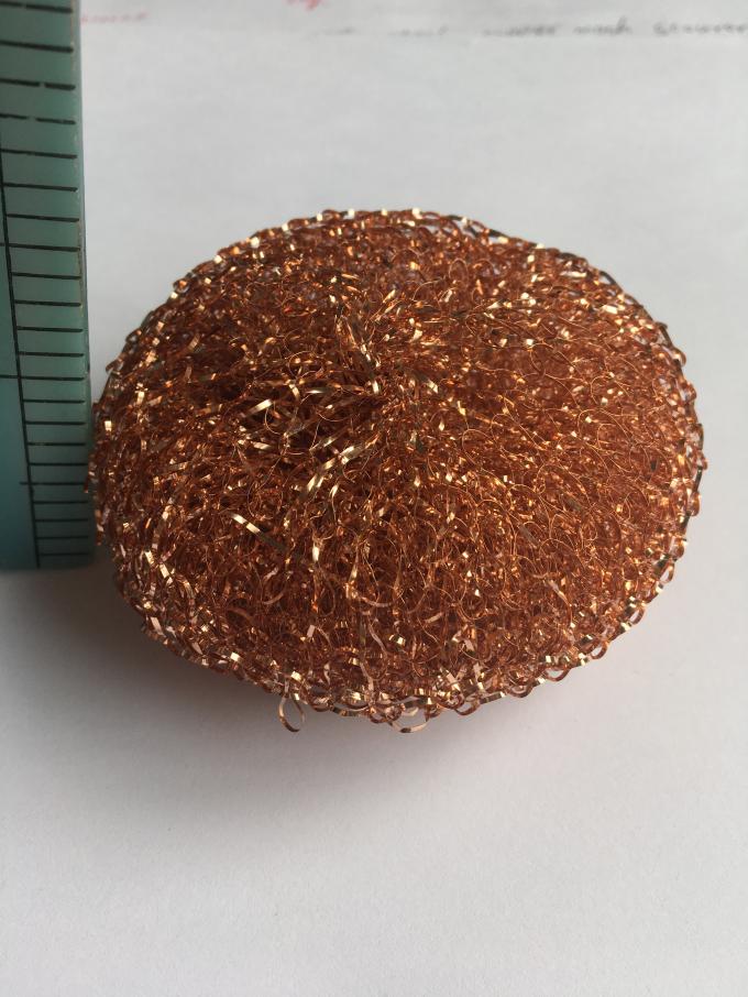 PP Material Metal Scrub Pad , Antibacterial Copperized Stainless Steel Scrubber