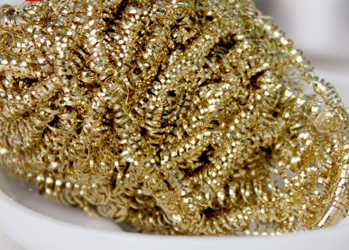 Spiral Design Brass Scouring Pad Long Lasting With Strong Cleaning Capacity