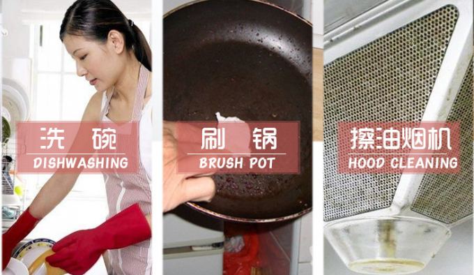 Wear Resistant Stainless Steel Scrubber With Handle For Household Cleaning