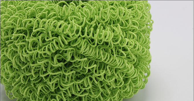Environmental Friendly Polyester Fiber Scourer Durable For Kitchen Cleaning