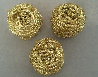 China Kitchen Cleaning Brass Scouring Pads Durable Protecting Hands From Being Hurt supplier