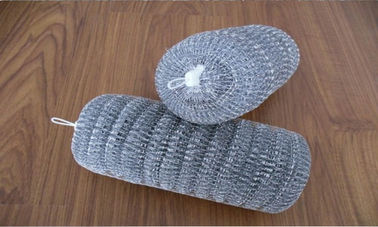 China Mesh Shape Zinc Coated Stainless Scouring Pad , No Peculiar Smell Metal Scrub Pad supplier