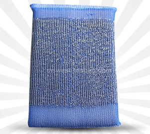 China Strong Decontamination Non Abrasive Scouring Pad , SS Wire Dish Wash Scrubber supplier