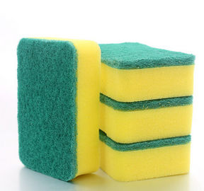 China Rectangle Shape Kitchen Cleaning Sponge , Antibacterial Dish Washing Sponge supplier