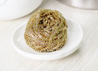 Golden Color Brass Copper Scouring Pads Free Samples Not Easy To Drop Crumbs