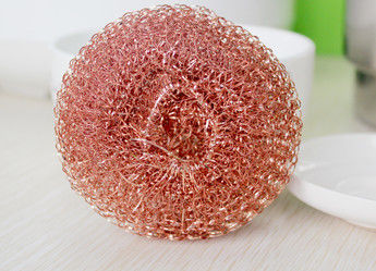 China Anti Mildew Pure Copper Scrub Pad , Metal Scouring Pad Without Hurting Hands factory