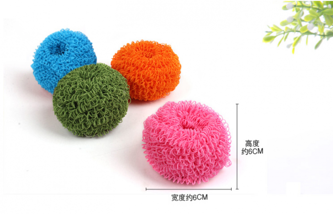Colorful Polyester Fiber Scourer Long Lifetime Removal Of Stubborn Stains
