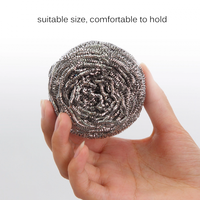 Household Cleaning Stainless Steel Scrubbers / Spiral Clean Steel Wire Ball
