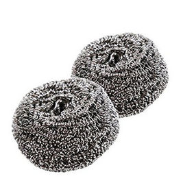 China Round Shape Stainless Steel Cleaning Ball , Harmless To Skin Stainless Steel Scouring Pad supplier