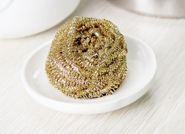 China Golden Color Brass Copper Scouring Pads Free Samples Not Easy To Drop Crumbs supplier