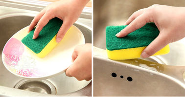 China Eco Friendly Dish Washing Sponge 10x7x3cm Size Not Easy To Drop Crumbs supplier