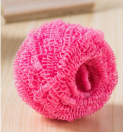China Dish Cleaning Soft Scouring Pad , Round Shape Polyester Fiber Kitchen Scrub Pads supplier