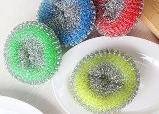 China AISI 410 Stainless Steel Kitchen Sponge Scrubber With Strong Cleaning Capacity supplier